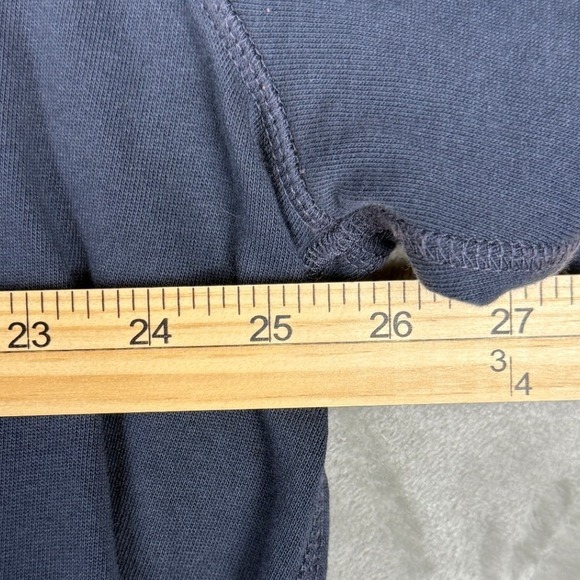 TRUE RELIGION Mens Crewneck Sweatshirt Navy Blue Yellow Logo Big Tall 3XL - Picture 4 of 6